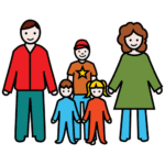 familia numerosa y discapacidad. Pictograma