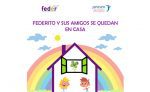Federito se queda en casa. Trébol de cuatro hojas que forma parte de un proyectos de FEDER sobre enfermedades raras.