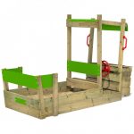 arenero infantil de madera con techo