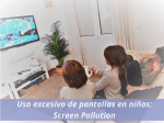 Mis tres hijos jugando a la consola. Ilustra el excesivo uso de pantallas o Screen Pollution