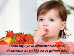 niña pequeña comiendo una fresa, alimentación, bebé