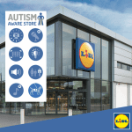 Lidl cartel días de compra sin sonido para personas con autismo