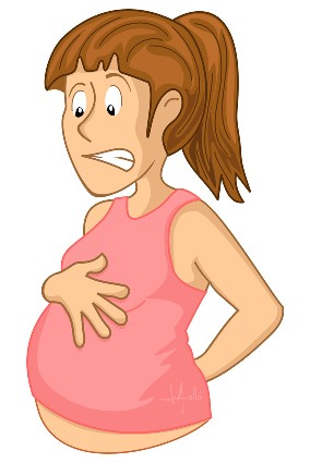 Mujer embarazada con estreñimiento