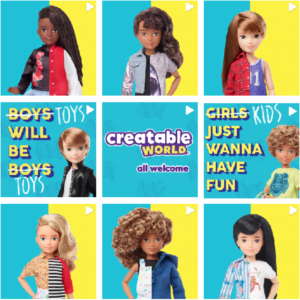 Barbie muñecas sin género Creatable world